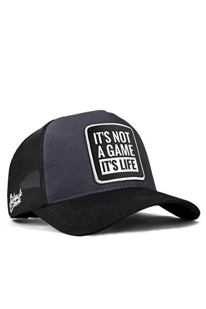 BlackBörk It's Not A Game Logolu Siyah-Antrasit Trucker Şapka