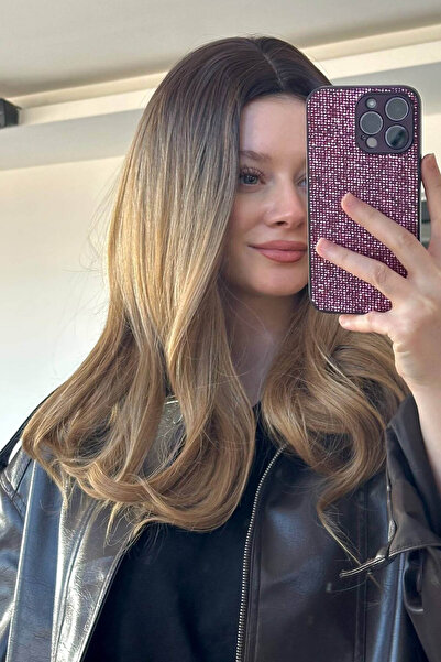 TAKIŞTIR Seria specială de peruci croială ondulate în degrade maro și galben