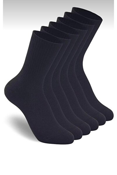 İpeksi 4 Pairs of Black College Tennis School Sports Socks