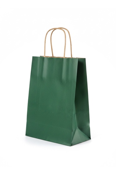 Ta-Fu Global 18x8x24 Saci de carton colorat 25 Li VERDE ÎNCHIS