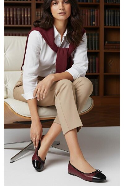 37Numara KAPİTONE HAKİKİ DERİ BABET BORDO 41-42-43-44-45-BORDO