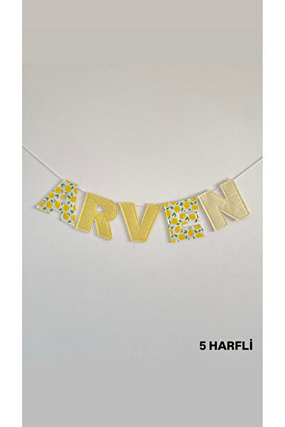 Pure baby handmade İsim Flama Bebek Odası Kapı Süsü Duvar Süsü