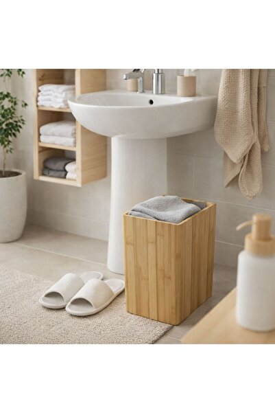 TEKZEN Bamboo basket for various storage, 13x21 cm