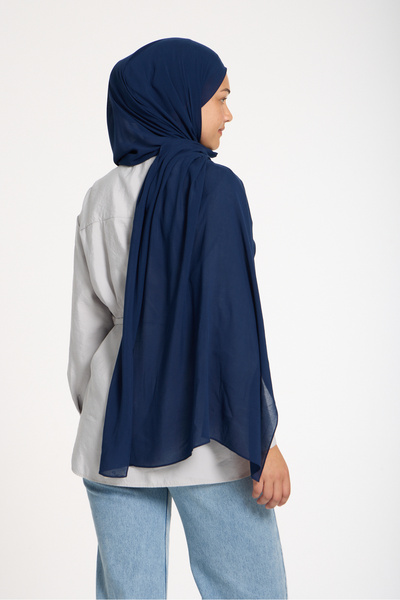 lavinscarfs Lavin Scarfs Daily Collection Viscose Shawl Navy Blue