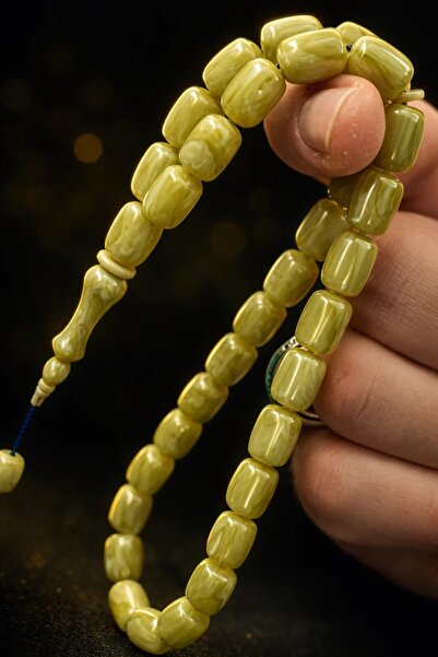 Cemhan Göksal Galalit Tesbih 8x12 mm El Yapımı Zamansız Koleksiyon Hediyesi