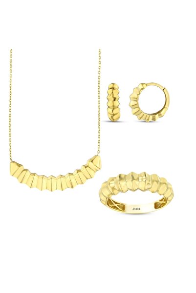 Assos Pırlanta Tasarım Altın Set - 14K