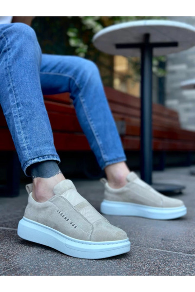 BOA BA0307 BOA Debele Antilop Visok đon Dvostruke Trake Krem Boje Muške Cipele