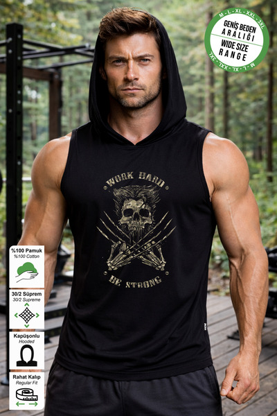 BESSA Muška radna majica Štampano crna Oversize kroj Pamuk komada tkanine Sa ...