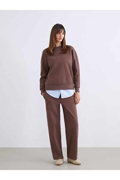 LC Waikiki Two Mt Shop Quality Lcw Vision Brown 3 Thread Plain Loose & Baggy ...