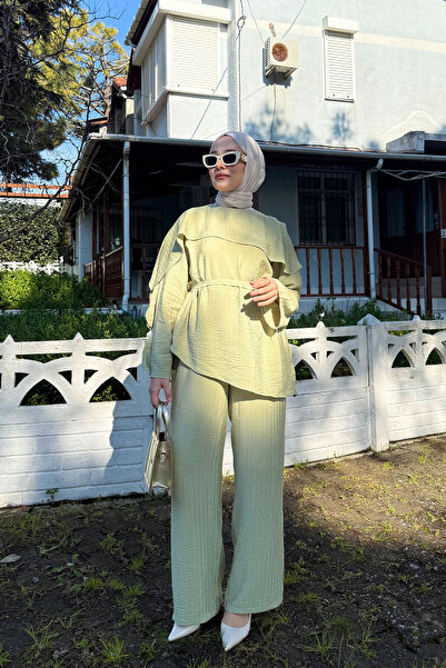 LOCCO Ženska samostalna Sa deznom kragna, ogrtač, struk Na vezivanje set, pis...