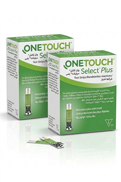 onetouch عبوتين شرائط اختبار سكر الدم وان تاتش سيليكت بلس 100 شريط