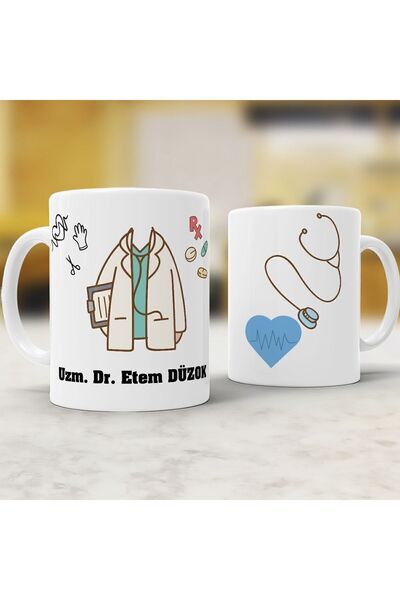 Kupa Doktor Kişiye Özel Isim Baskılı Bardak