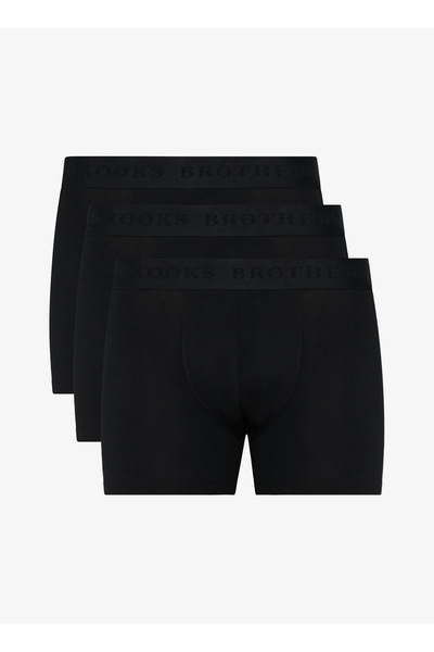 BROOKS BROTHERS Siyah Erkek 3'lü Boxer BBFW25MBR001
