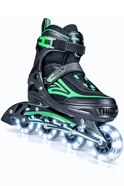 Sportaj Paten Premium TAJ-J1 Pro Paten Beyaz Led Işıklı Silikon Teker 3 in 1 ...