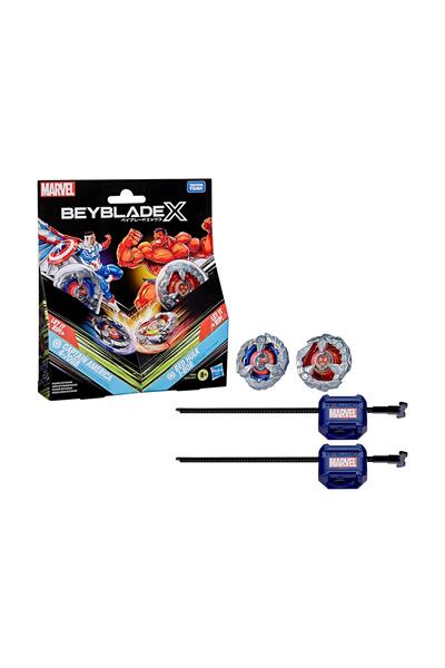 Hasbro Bey Blade Marvel Collab Multipack Captain America Red Hulk (G1690)