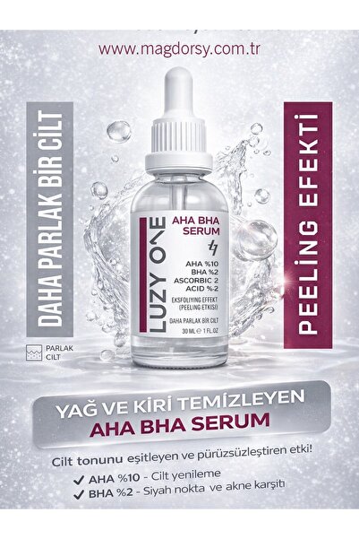 Aha Bha Serum – Gözenek Temizleyici & Cilt Yenileyici Serum Akne Karşıtı Ve Aydınlatıcı 30 ml