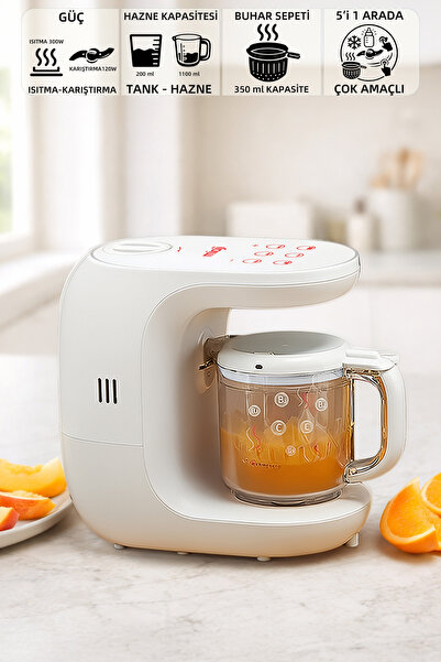 Mioji Baby Mix1 Çok Fonksiyonlu Mikser Bebek Maması Buharlı Pişirici