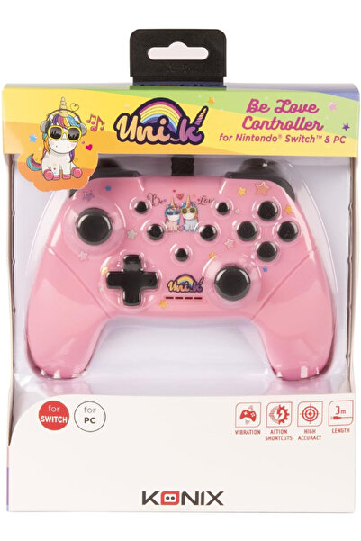 Konix Controler cu fir Unik „Be Love” pentru Nintendo Switch/PC