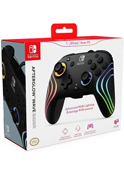 Pdp Controler cu fir Afterglow Wave pentru Nintendo Switch