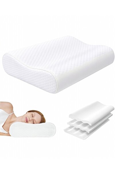 ekonax Ortopedik Boyun Yastığı 50x32x12-8 cm | ve Boyun Düzleşmesi İçin Ergon...