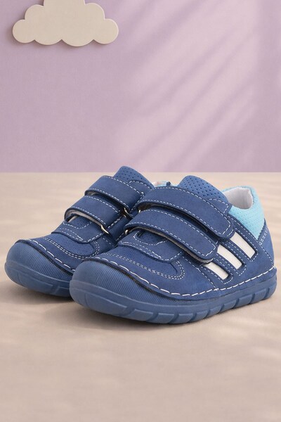 Rakerplus Grizzy Genuine Leather Navy Blue First Step Baby Boy Shoes