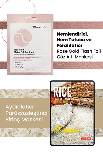 Dermal 3 Katmanlı Rose Gold Göz Maske 4 Gr. Ve Aydınlatıcı Pürüzsüzleştirici ...