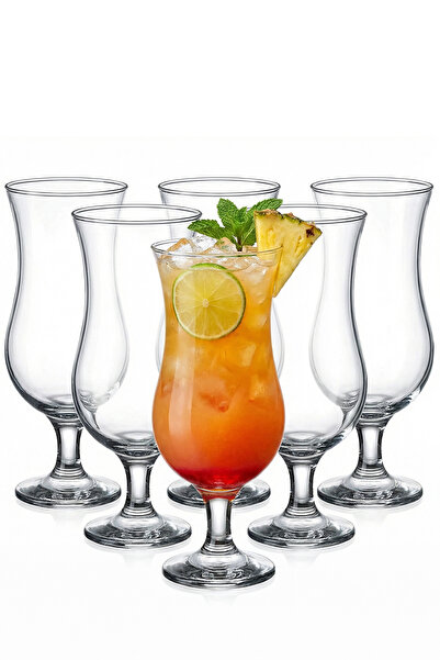 The Mask Elturko 6’lı Cam Latte Bardağı 460 ml Meşrubat Smoothie Milkshake Ko...