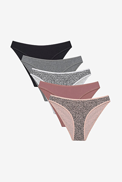 Penti Multicolour Ditsy Slip Panties - Pack of 5 Camisole