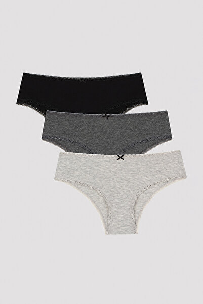 Penti Multicolour Cotton Multicolored Hipster - Pack of 3 Briefs