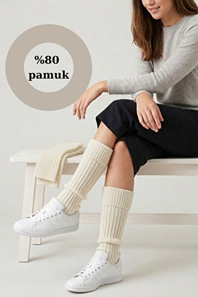 mrm pro Dust Cover Cotton Pcs Ecru Color Knitwear Calf Warmers 1-Pair