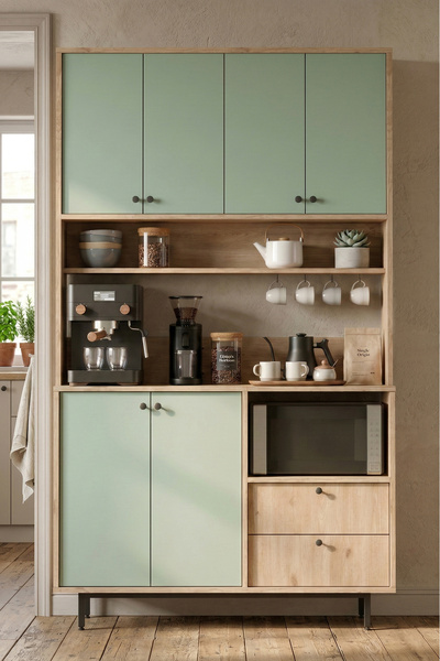 Yurudesign Royce Serisi Kahve Köşesi Çok Amaçlı Dolap Mutfak Dolabı Sepet-Ihl...