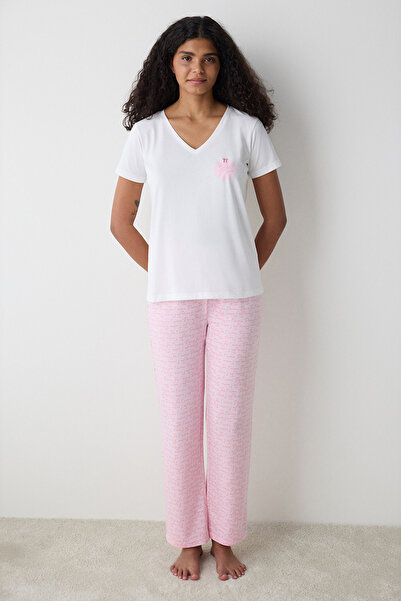 Penti Pinkish Pants Light Pink Pajama Set