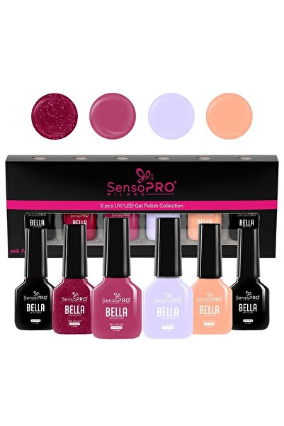 SensoPRO Milano Σετ 4 ημιμόνιμων βερνικιών νυχιών, βάσης και τελικού χρώματος...
