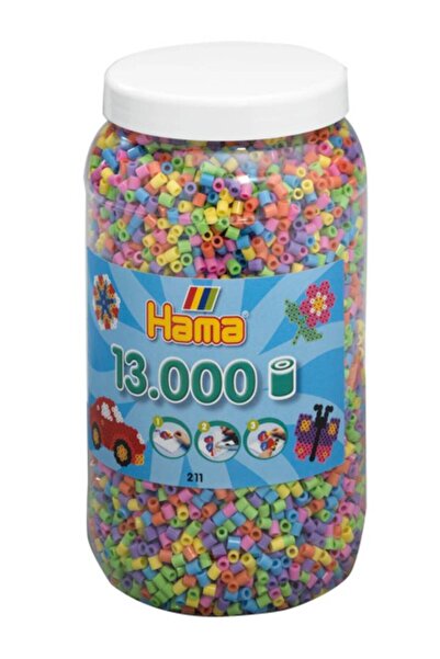 DVD Box Set Amestec de mărgele HAMA Midi Pastel, 13.000 buc (211-50)