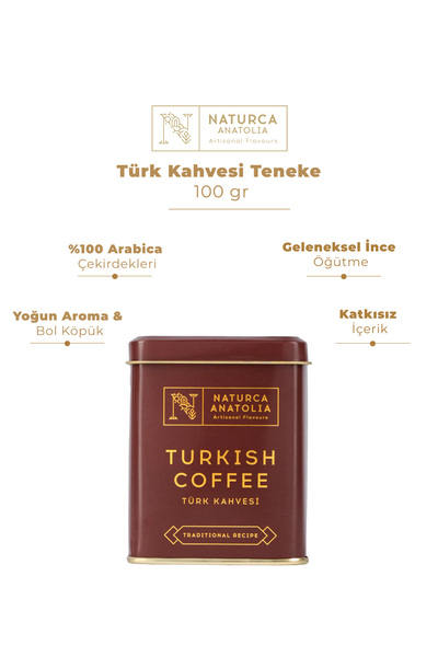 NATURCA ANATOLIA Naturca Türk Kahvesi 100g Teneke Kutu