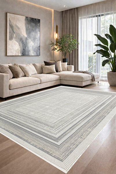 ünalcarpet 4 Metrekare - 6 Metrekare Bambu Tarz Modern Dokuma Salon Oturma Od...