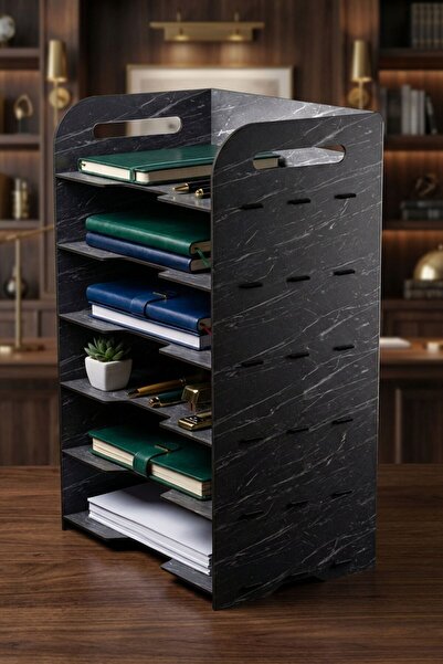 StarLightning Masa Düzenleyici Organizer Evrak Rafı Masaüstü Organizer Siyah ...