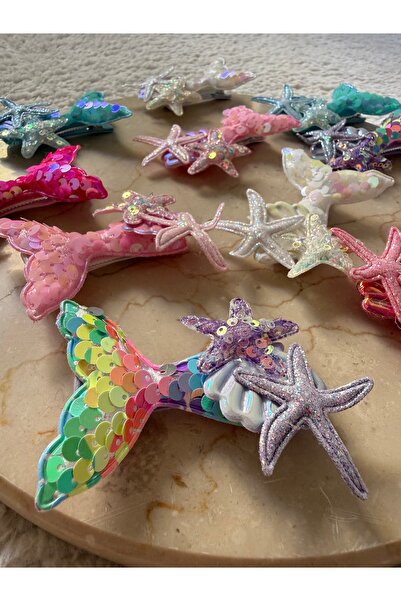 Dpartstore Pullu Deniz Kızı Kız Çocuk Klips Toka (1 adet)