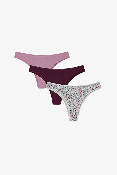 Penti Ditsy Dance Floral Medium Waist 3-Pack Brazilian Panties