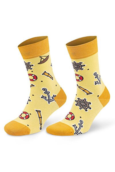 DAYCO Πολύχρωμες κάλτσες με μοτίβο άγκυρας και θάλασσας - 729-CAPA-SKT