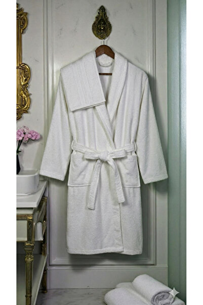 COTTONQUEEN رداء حمام منشفة بيضاء من ARYA