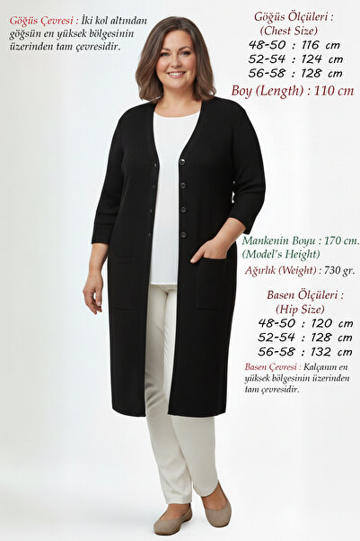 Laden Women's Knitwear Corded Fabric Large Size Thick Stretch Fabric Long Mot...