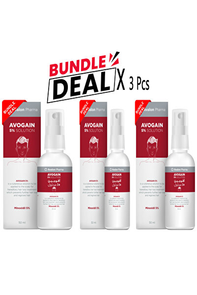 AVALON محلول أفوجين 5% × 3 قطع