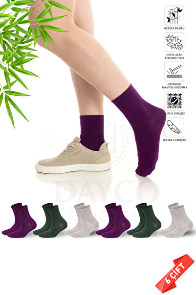 DAYCO Premium Seamless Women's Bamboo Socks Assortment Set of 6 - 36-40 - 354-A