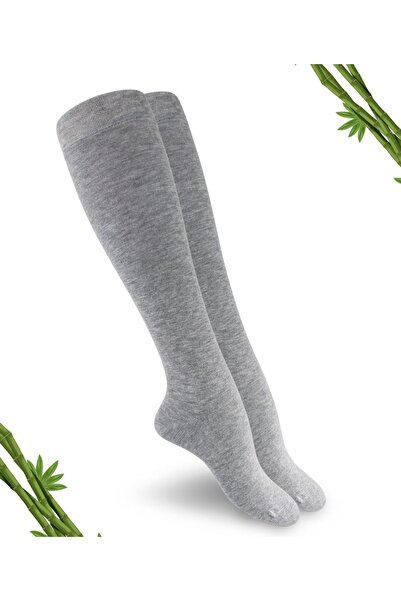 DAYCO Șosete din bambus, fără sudură, Grey Melange, pentru femei, până la gen...