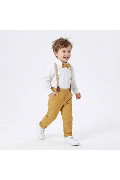 Kidohug Costum elegant de băieți, cămașă cu mânecă lungă, pantaloni lungi cu ...