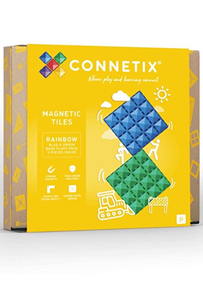 Connetix Placă de bază albastru curcubeu și verde (CT-R-BG002-BP)