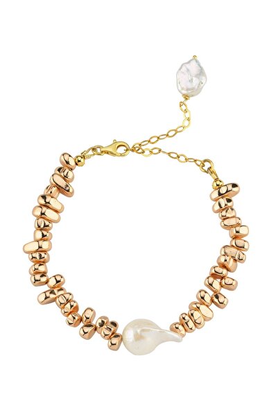 LİNYA JEWELLERY Sirius Barok İncili Hematit Taşlı Bileklik