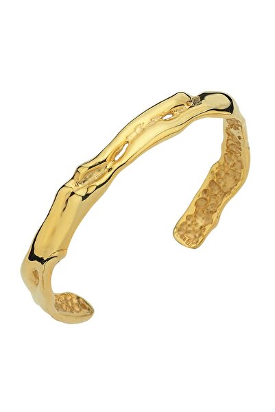 LİNYA JEWELLERY Medusa Ince Kelepçe Bileklik Gold