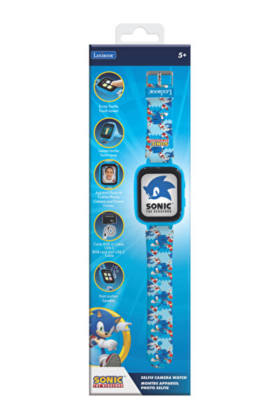 LEXIBOOK Ceas inteligent Sonic Kids cu card de memorie de 8 GB inclus (DMW070SN)